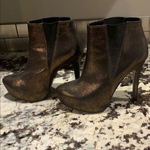 ankle boots black /bronze
